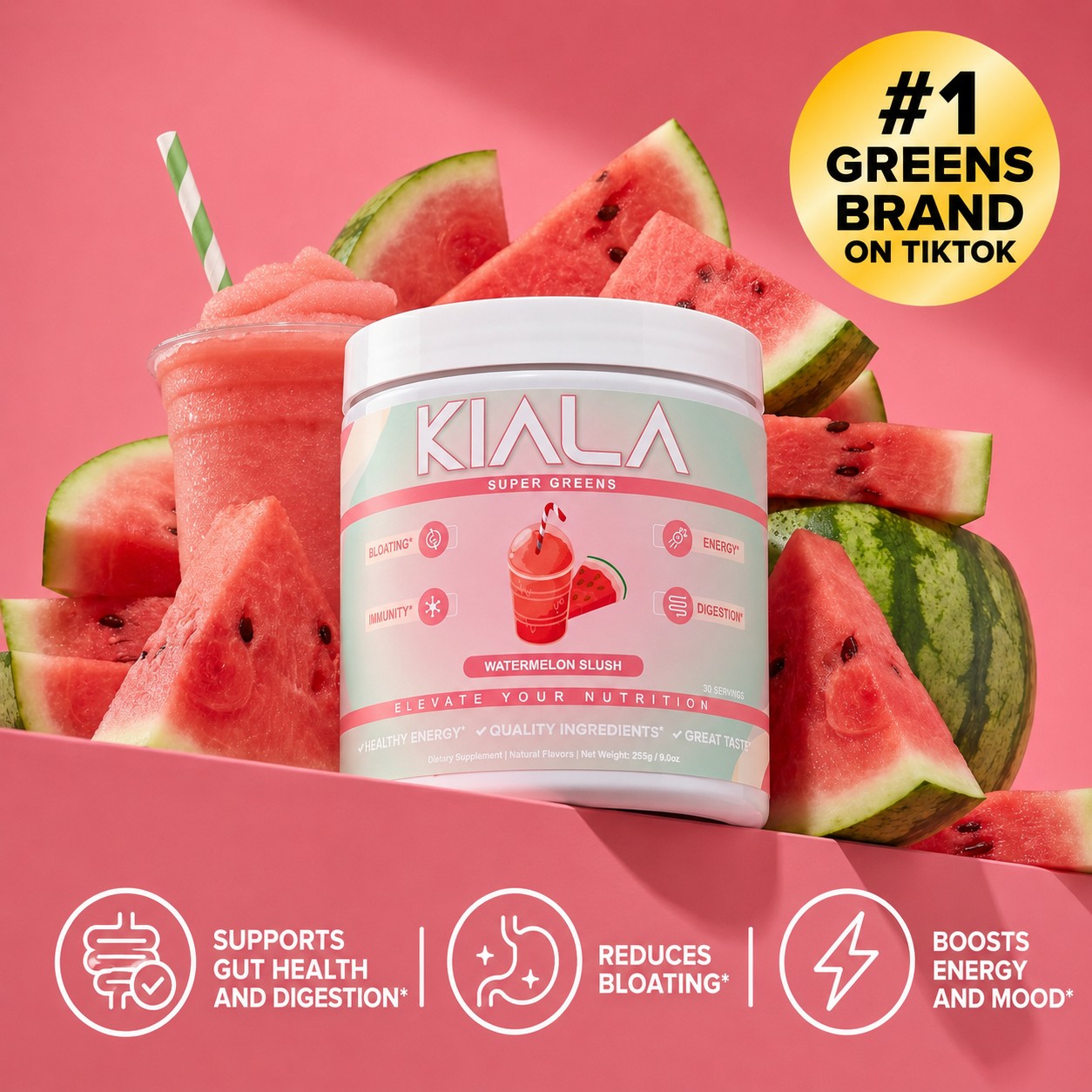 Kiala Super Greens Watermelon Slush
